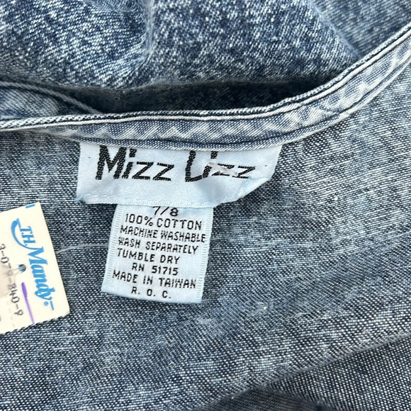 Vintage Miss Lizz Acid Wash Drop Waist 7/8 Dress NWT - Picture 9 of 12